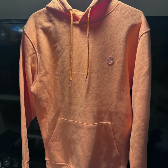 New Barney Cools Men’s Medium Orange Hooded Sweatshirt - Picture 8 of 9